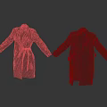 Two Silver Quilted Coats Display With Open Sleeves And Shiny Fabric Texture
