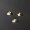 Modern Decorative Pendant Lights With Geometric And Spherical Glass Metallic Designs