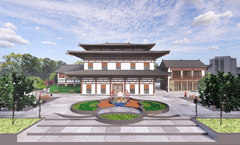 Chinese ancient building 3d model