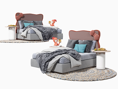 Modern Children's Bed Cartoon Children's Bed 3d model