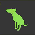 Tasmanian Tiger 3D Model in Standing Pose with Detailed Features and Gray Gradient Background