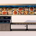 Commercial Freezers And Refrigerators Displaying Fresh Seafood And Meat Dishes