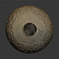 Ancient Bronze Vessel With Intricate Carved Patterns And Traditional Sculptural Design