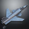 Silver Jet Airplane Model Featuring Streamlined Design Sharp Wings And Metallic Texture On Dark Background 3d model