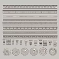 Gypsum line gypsum components carved 3d model