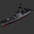 052C destroyer modern warship destroyer 3d model