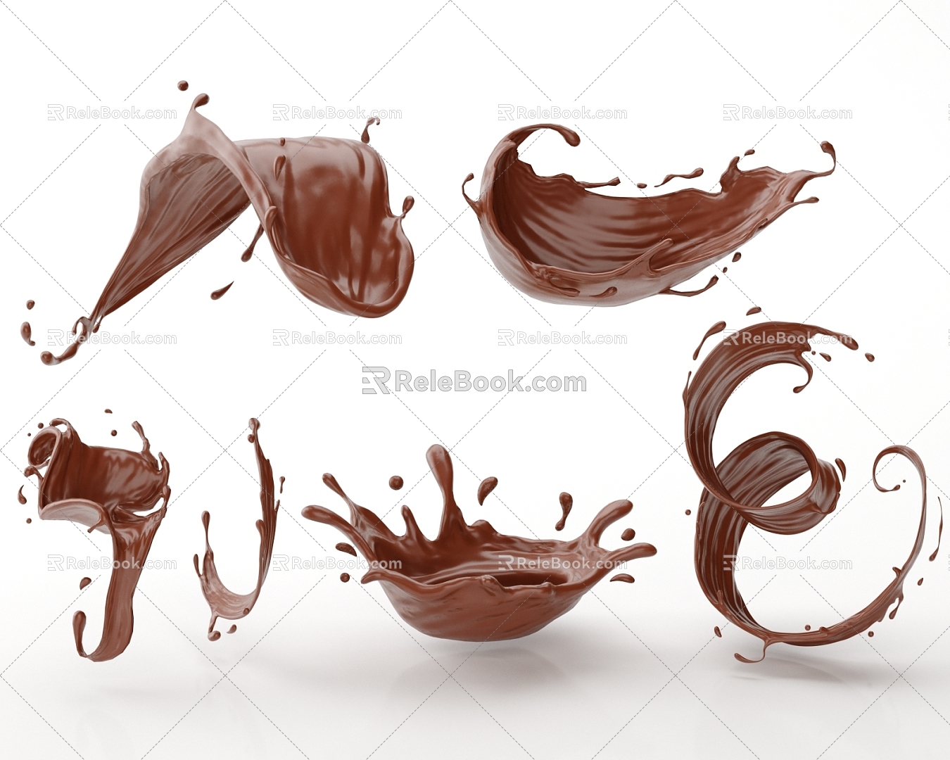 Splash Fluid Chocolate Sauce Splash Splash Liquid Art Modeling 3d model