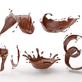 Splash Fluid Chocolate Sauce Splash Liquid Art Modeling 3d model