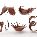 Splash Fluid Chocolate Sauce Splash Splash Liquid Art Modeling 3d model