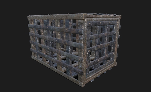 Medieval Iron Cage Iron Cage Prison Container 3d model