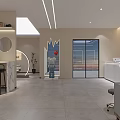 Modern Beauty Hair Salon Interior With Chairs Mirror Equipment Lighting And Decor
