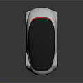 Modern Concept Car With Silver Body Black Roof And Sleek Aerodynamic Design