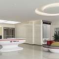 Modern Bank Lobby 3d model