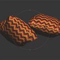 Stylish Furniture Decorative Pillows Featuring Chevron Pattern In Red Yellow Black