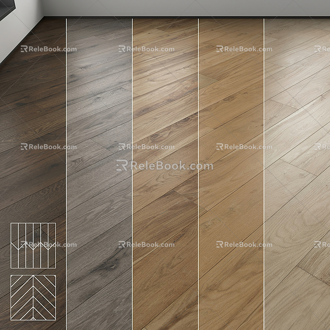 Modern Flooring Wood Flooring 3d model