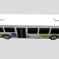 White Yellow Blue City Bus Fully Accessible Via Metropolitan Transit College Green Line Route 65