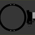 Spacecraft Circular Component Featuring Black Frame And White Structure For Satellite Missions