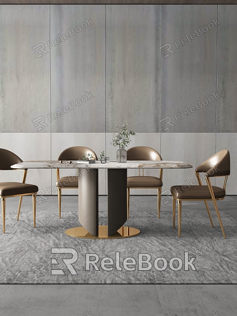 Dining Table Dining Table Chair Combination Rock Plate Dining Table model