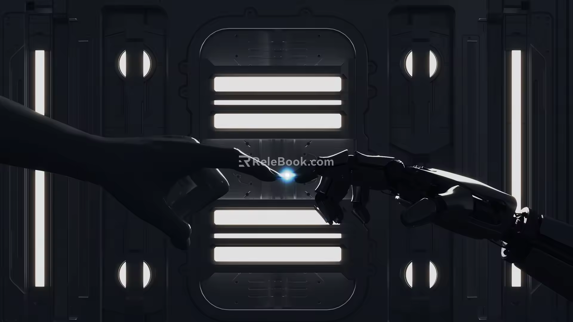 Science and Technology Hand Human Hand Mechanical Arm Science and Technology Science Fiction Future Laboratory Concept Display Product Display Exhibition Hall Indoor Artificial Intelligence 3d model