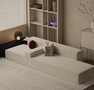 Three-seat sofa 3d model