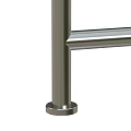 Modern Metal Railing With Cylindrical Post Flat Crossbar And Sturdy Base 3d model
