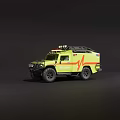 Modern off-road RV crossing car field rescue car 3d model