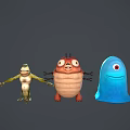 Colorful Cartoon Monster Characters With Unique Designs And Different Shapes