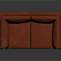 Comfortable Red Two Seater Sofa With Wooden Legs And Modern Design