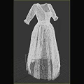 Vintage Brown Plaid Check Dress With Square Neckline Long Sleeves And Flowy Skirt