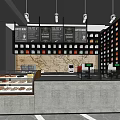 Modern Dessert Shop Interior With Glass Display Cases Green Cabinets Menu Boards And Counter