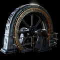 Modern generator wheel old generator wheel for steam engine power generation 3d model