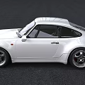 White Classic Sports Car With Sleek Body Alloy Wheels And Round Headlights