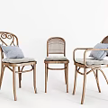 Wicker Leisure Chairs With Stylish Designs Soft Cushions And Light Wooden Frames