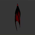 Striking Red And Black Demon Wings Design With Gothic Decor Elements