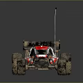 Remote Control Off Road Buggy With Pink And White Body And Large Wheels