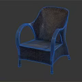 Wooden Textured Leisure Chair With Curved Armrests And Classic Surface Design