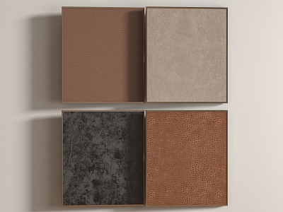 Leather texture effect display board 3d model