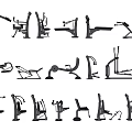 Various Sports Equipment Including Treadmills Dumbbells And Exercise Benches