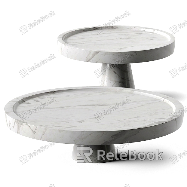 Monitillo Marmi Marble Round Coffee Table Tray model