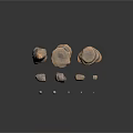 Rock Block Rock Block Rock Specimen Boulder Big Stone Block Rock Stratum Rock Stratum Rock Stratum Rock 3d model