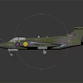 Three Different Colored Military Fighter Aircraft Models Displayed On Dark Background