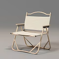 Foldable Wooden Frame Leisure Chair With Canvas Seat And Backrest For Outdoor Relaxation