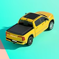Yellow Modern Crew Cab Pickup Truck With Black Roof And Alloy Wheels