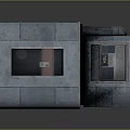 Industrial Gray Metal Equipment Featuring Multiple Sections And Holes Structure