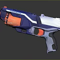 NERF Toy Gun Blaster In Blue White Orange Colors With Modern Design And Grip