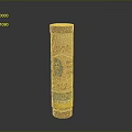 Cylindrical Feches La Mancha Package With Orange Red Design And Character