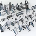 Comprehensive Gym Fitness Equipment Collection With Treadmills Dumbbells Benches And Machines