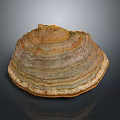 Layered Textured Household Decorative Tray With Brown Yellow Gray Natural Pattern Design