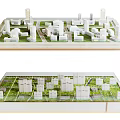Commercial Equipment For Urban Planning Display With White Buildings And Green Areas