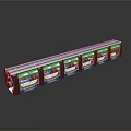 Modern Train Model With Multiple Carriages Shiny Metal Exterior And Windows 3d model
